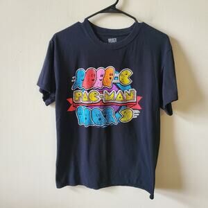 Brisco Brands Womens Pac Man Retro Short Sleeve Tee Size Medium Black